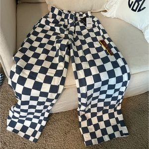 DARK BLUE CHECKERED SWEAT PANTS SIZE SMALL TARGET NEW WITH TAGS